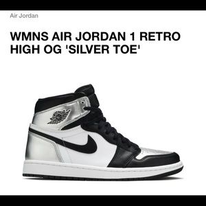 Silver toes Jordan 1